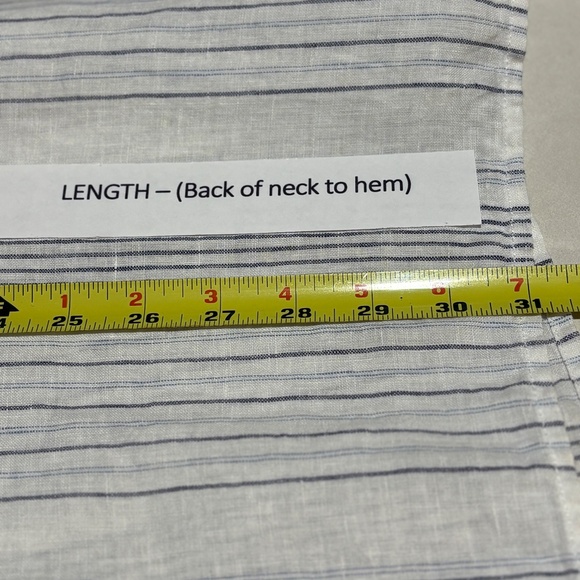 Garnet Hill Womens Long Sleeve Linen Button Up Shirt Sz M Breathable Coastal - Picture 11 of 12